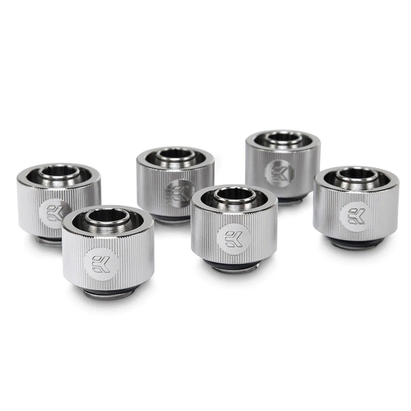 EKWB EK-ACF Fitting 10/16mm - Nickel (6-pack) - وصلات أنابيب